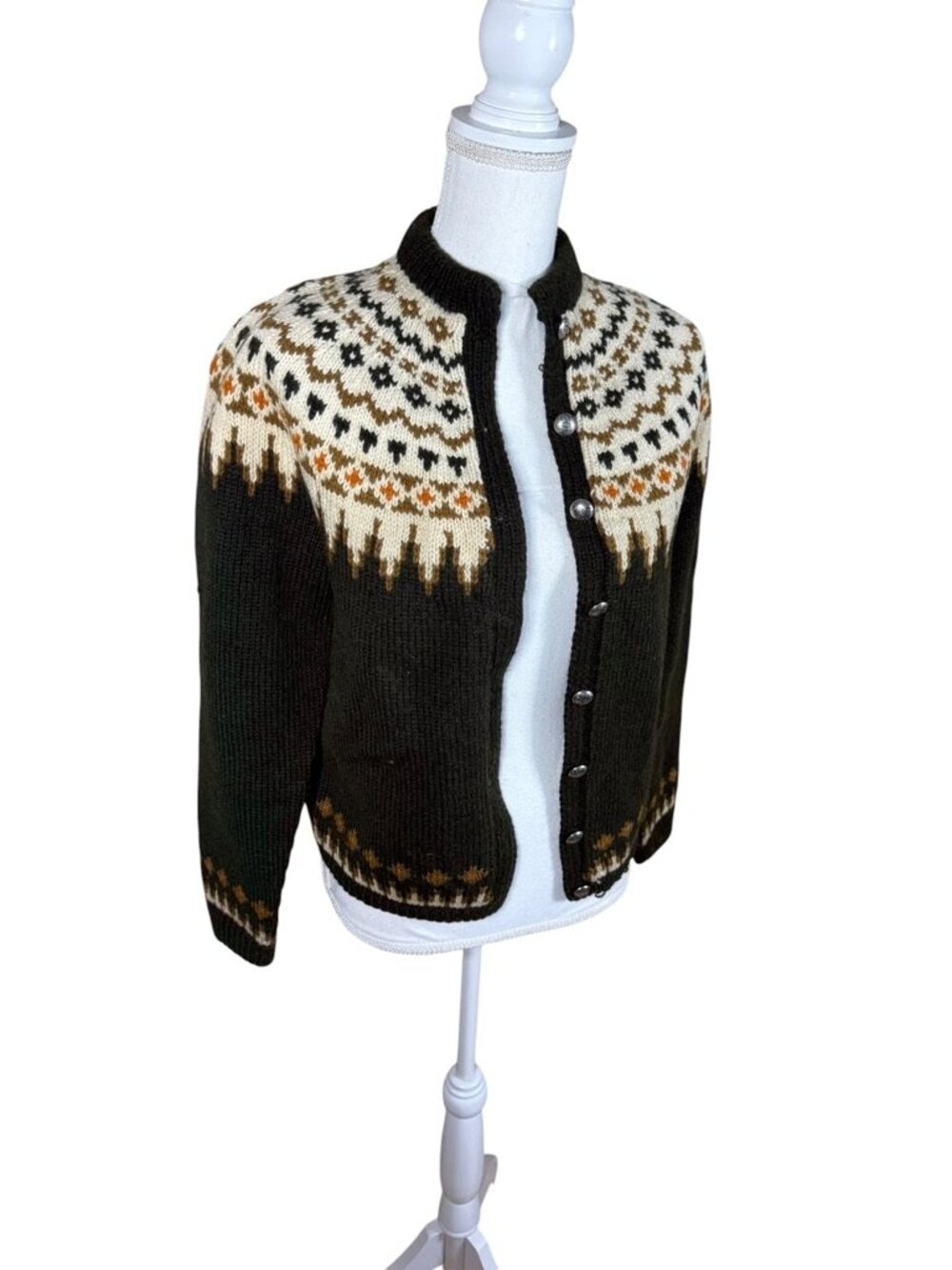 Sage Knit Norwegian Wool Cardigan